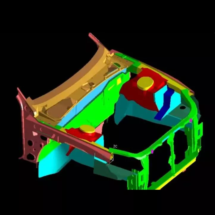 ऑटोमोटिव इंजन कम्पार्टमेंट असेंबली स्टैम्पिंग मर जाती है